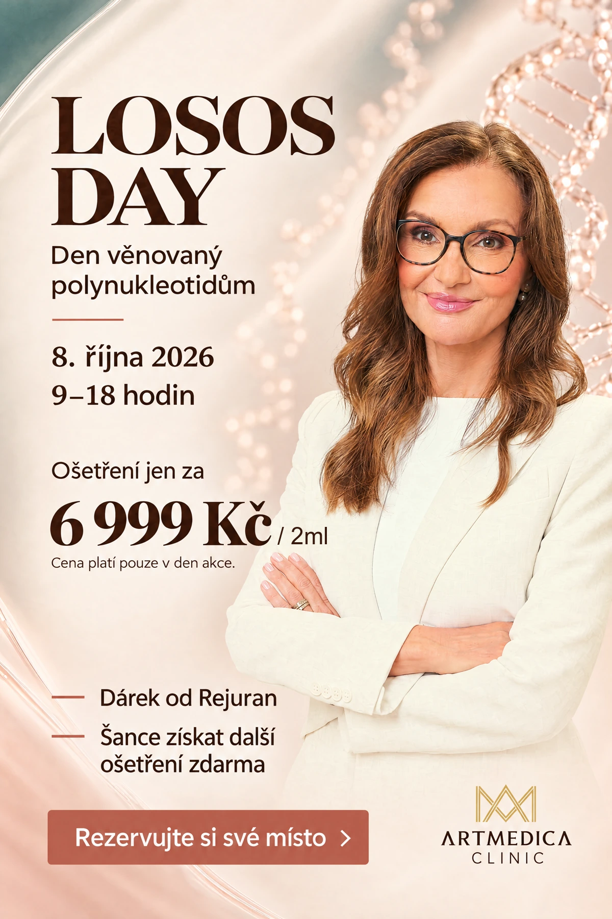 Losos Day v Artmedica Clinic, 8. října 2026 od 9 do 18 hodin. Ošetření za 6 999 Kč / 2ml.